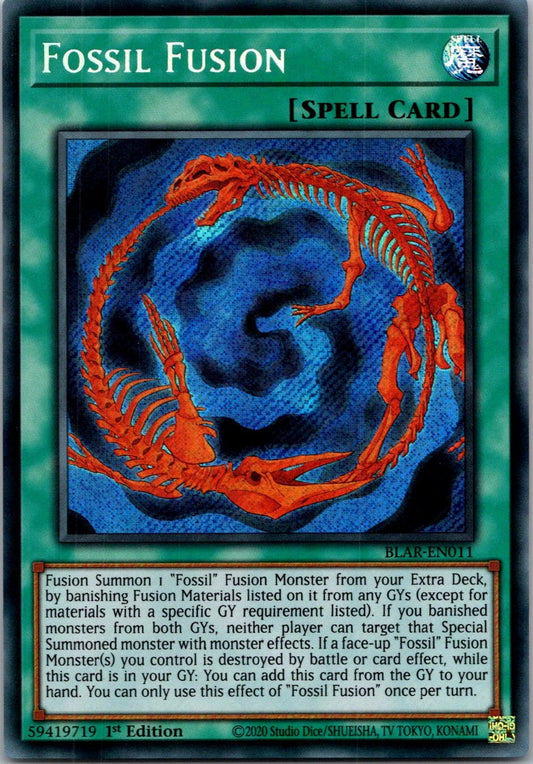 Yugioh Fossil Fusion BLAR-EN011 1st Edition Secret Rare NM