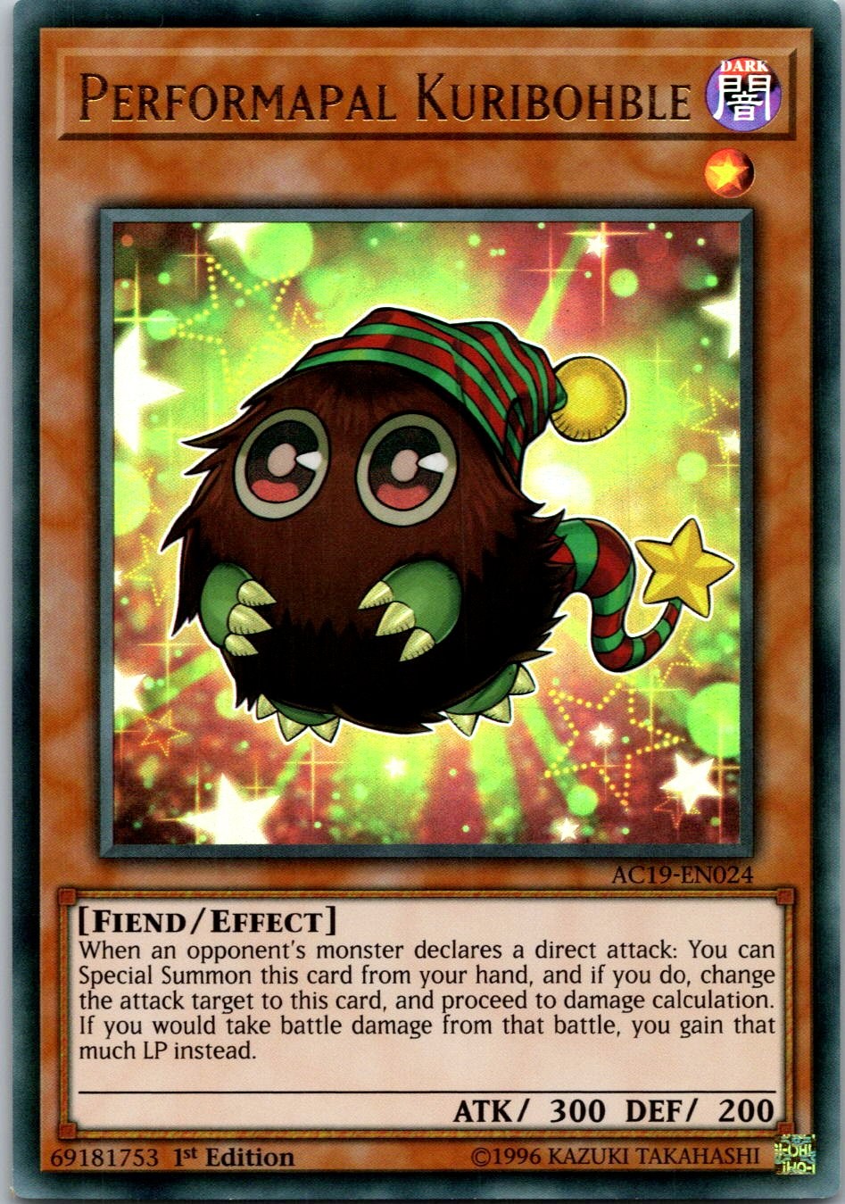 Yugioh Performapal Kuribohble AC19-EN024 1st Edition Ultra Rare NM