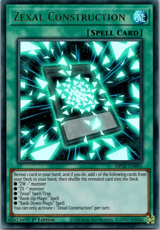Yugioh Zexal Construction MP22-EN091 1st Edition Ultra Rare NM