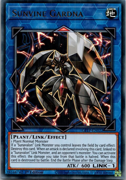 Yugioh Sunvine Gardna GFTP-EN022 1st Edition Ultra Rare NM