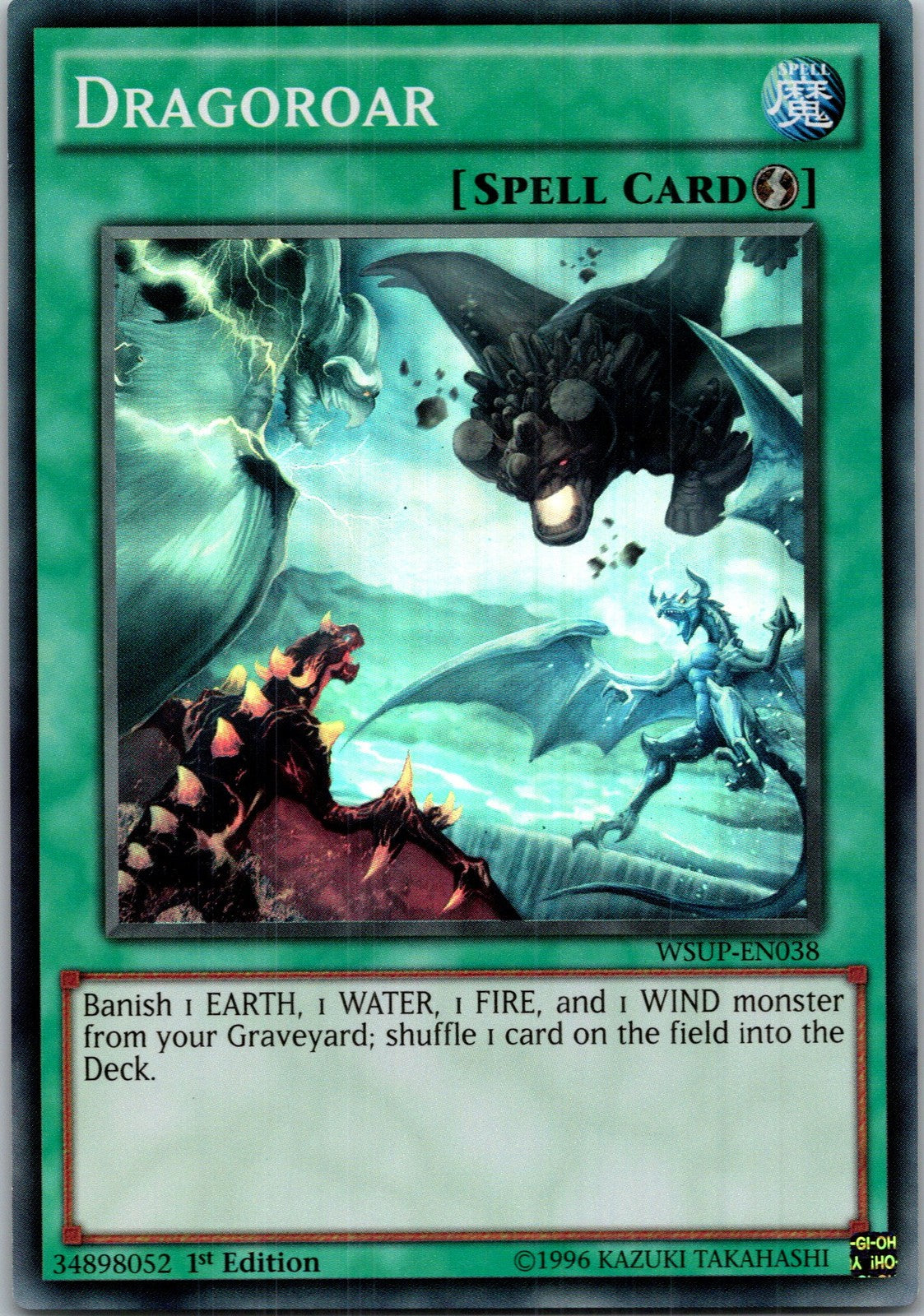 Yugioh Dragoroar WSUP-EN038 1st Edition Super Rare NM