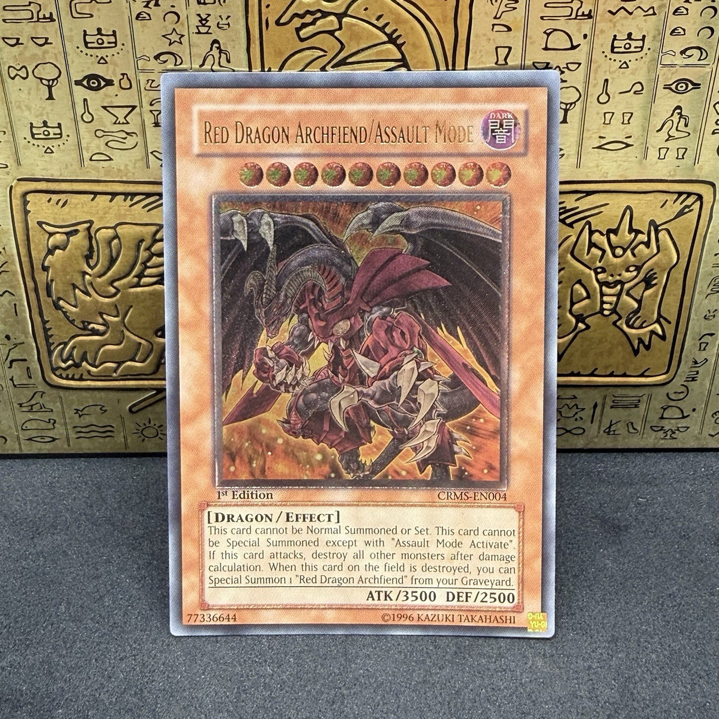 Red Dragon Archfiend/Assault Mode CRMS-EN004 1st Edition Ultimate Rare NM