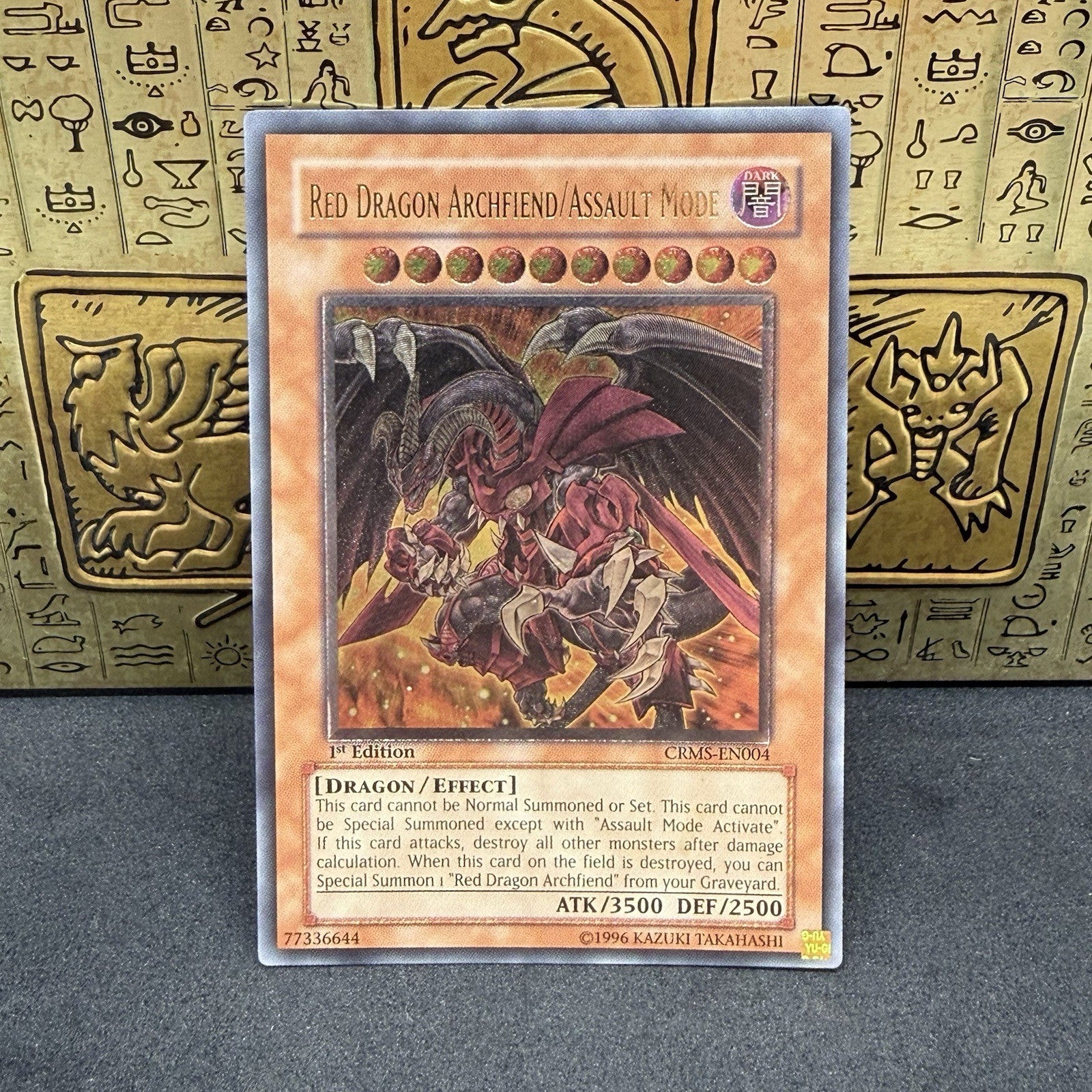 Red Dragon Archfiend/Assault Mode CRMS-EN004 1st Edition Ultimate Rare NM