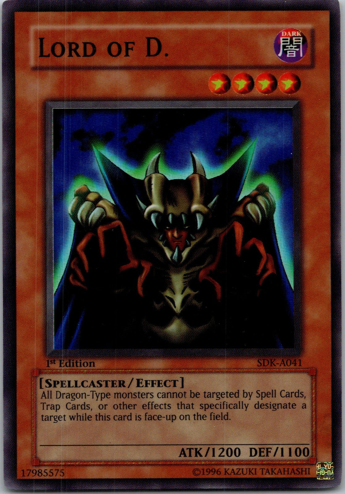 Yugioh Lord of D. SDK-A041 1st Edition Super Rare NM