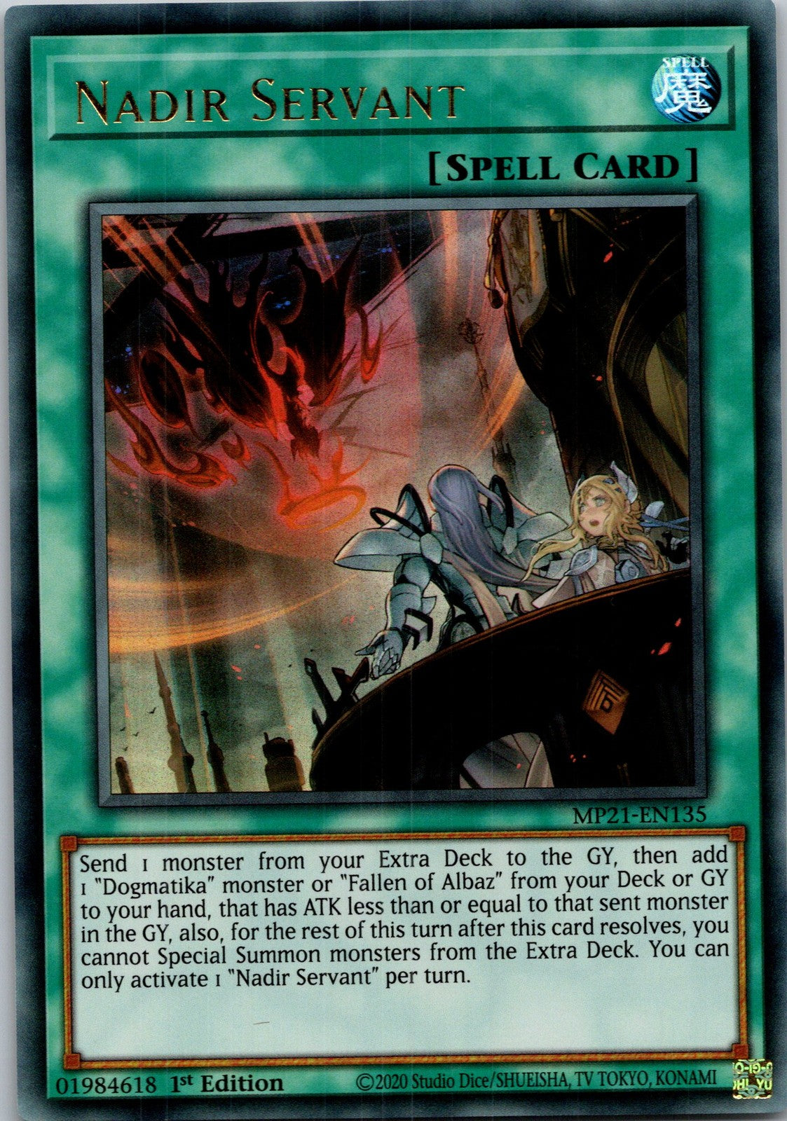 Yugioh Nadir Servant MP21-EN135 1st Edition Ultra Rare NM