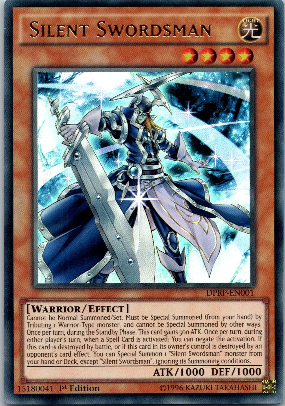 Yugioh Silent Swordsman DPRP-EN001 1st Edition Ultra Rare NM