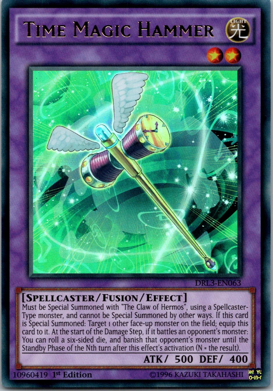 Yugioh Time Magic Hammer DRL3-EN063 1st Edition Ultra Rare NM