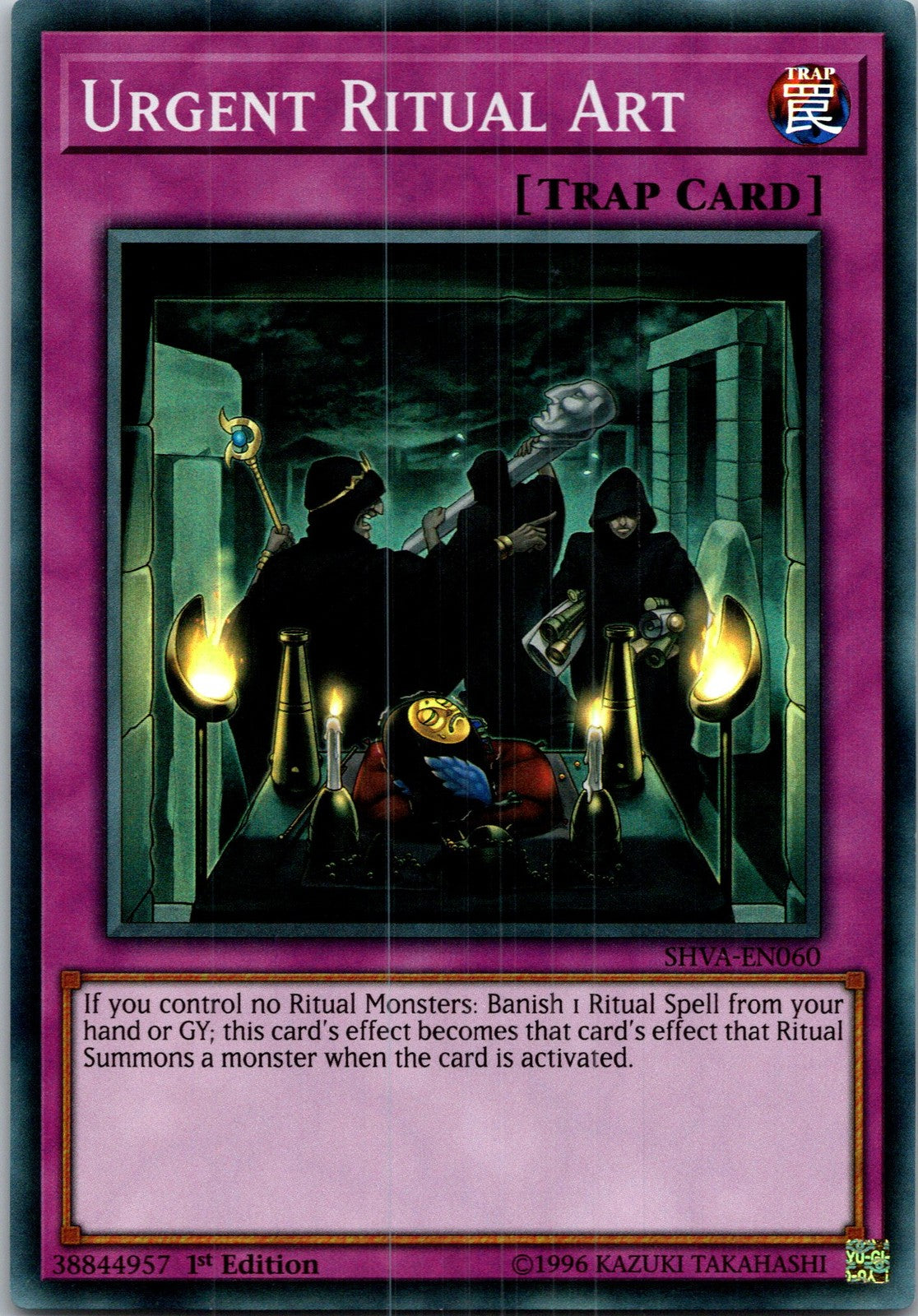 Yugioh Urgent Ritual Art SHVA-EN060 1st Edition Super Rare NM