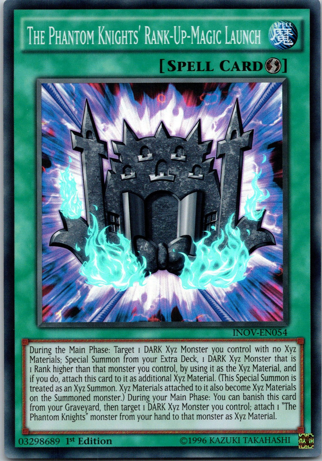 Yugioh The Phantom Knights' Rank-Up-Magic Launch INOV-EN054 1st Edition Super Ra