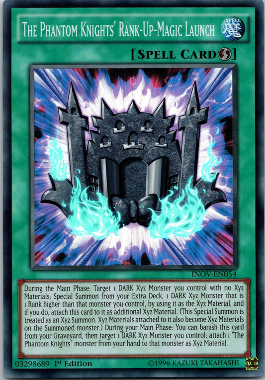 Yugioh The Phantom Knights' Rank-Up-Magic Launch INOV-EN054 1st Edition Super Ra