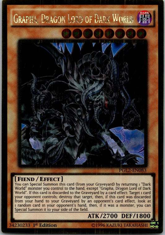 Yugioh Grapha, Dragon Lord of Dark World PGL2-EN083 1st Edition Gold Rare NM