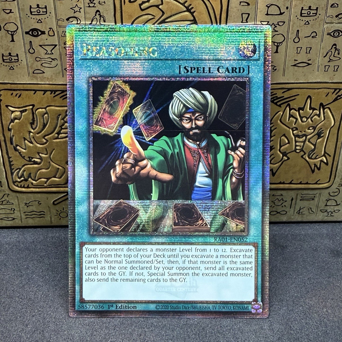 Yugioh Reasoning RA01-EN052 Quarter Century Secret Rare 1st Edition NM