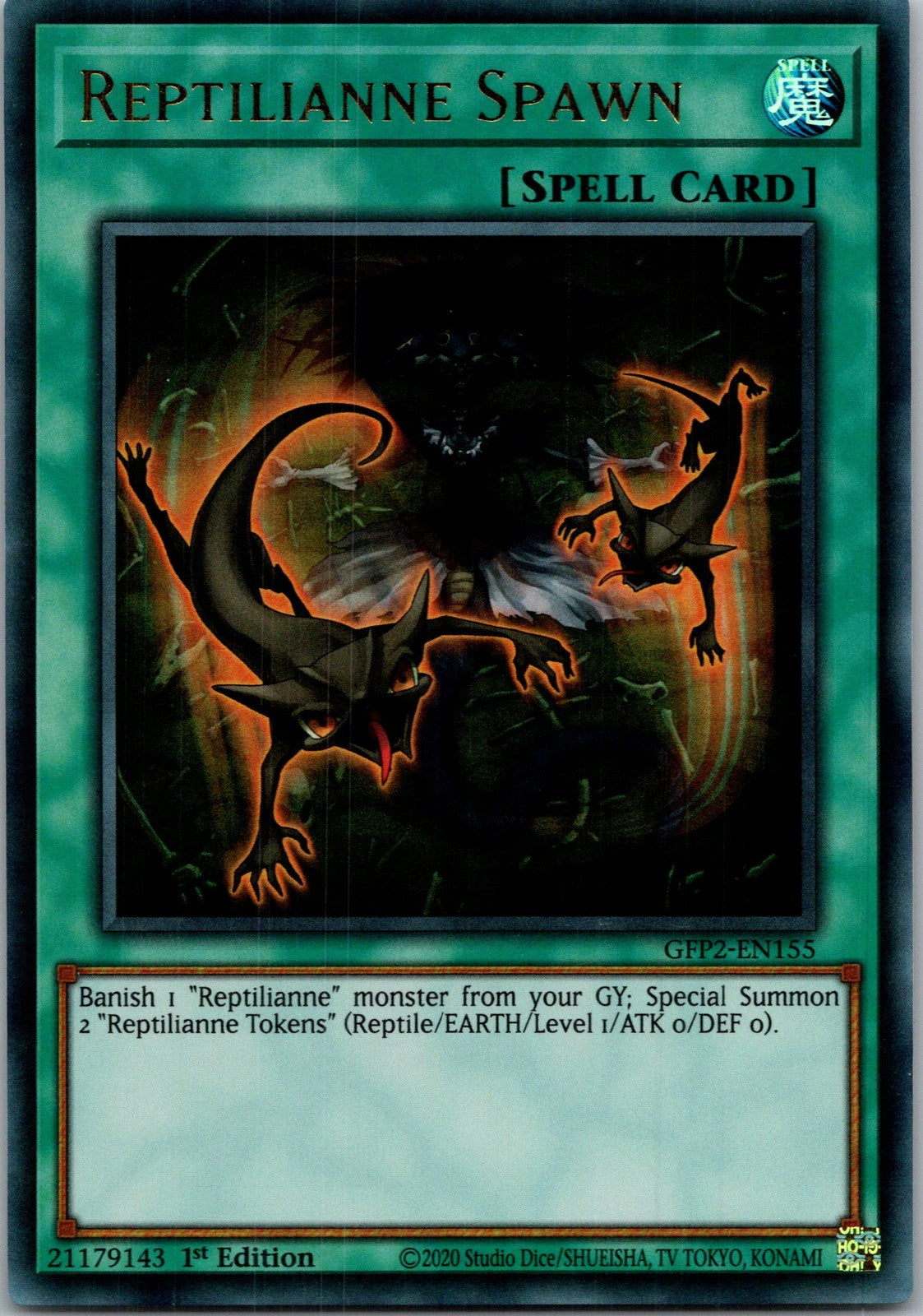Yugioh Reptilianne Spawn GFP2-EN155 1st Edition Ultra Rare NM
