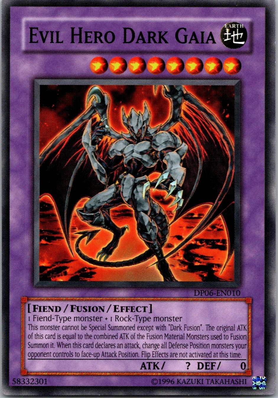 Yugioh Evil Hero Dark Gaia DP06-EN010 Common NM