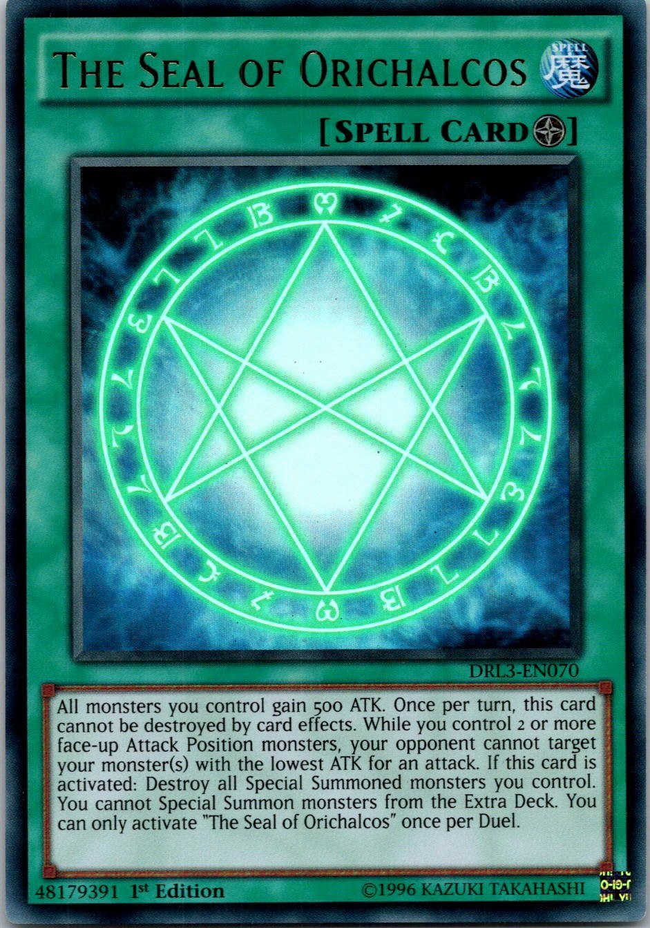 Yugioh The Seal of Orichalcos DRL3-EN070 1st Edition Ultra Rare NM