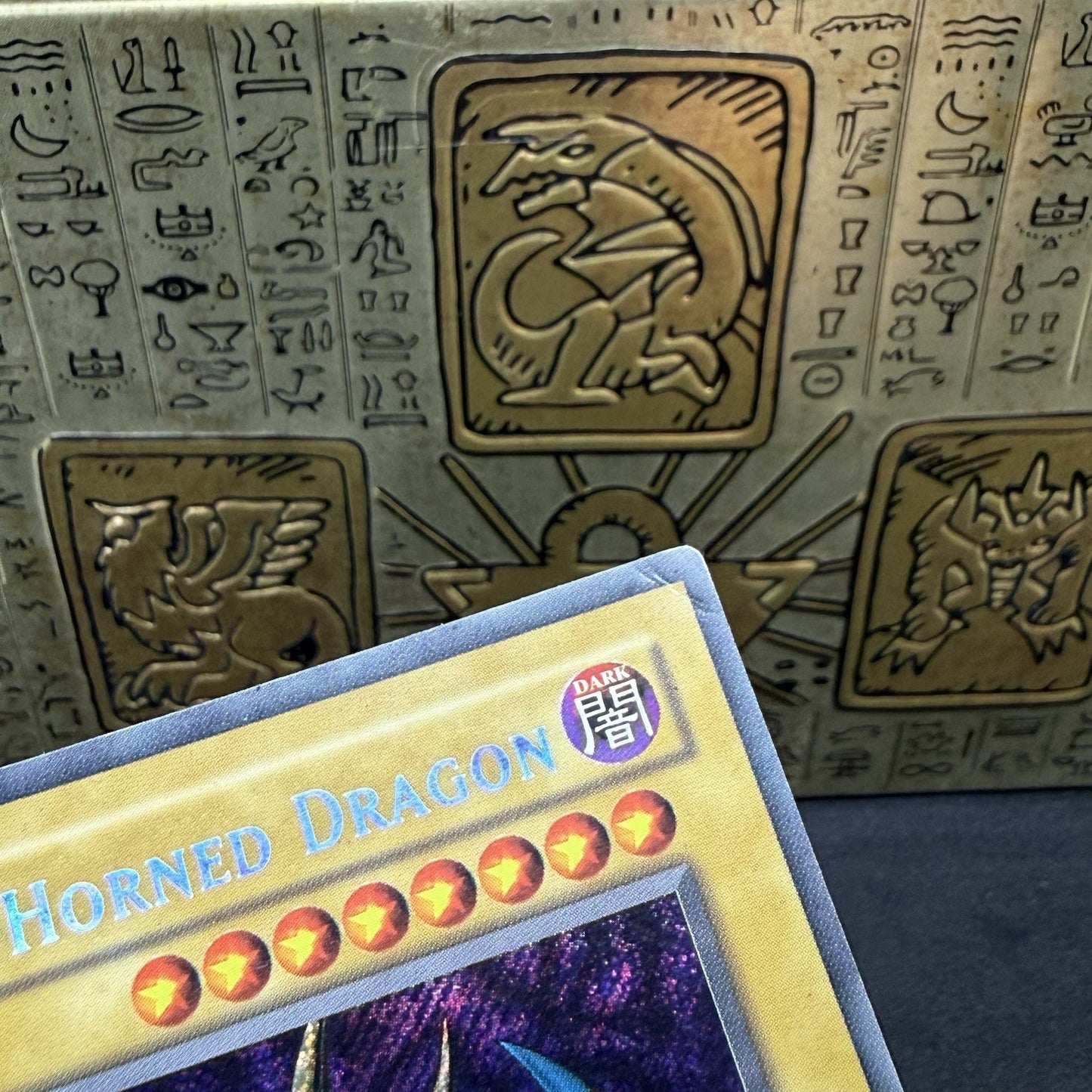 Yugioh Tri-Horned Dragon LOB-000 OG Print Secret Rare MP