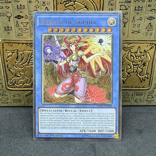 Yugioh Nekroz of Sophia CROS-EN038 Ultimate Rare 1st Edition NM