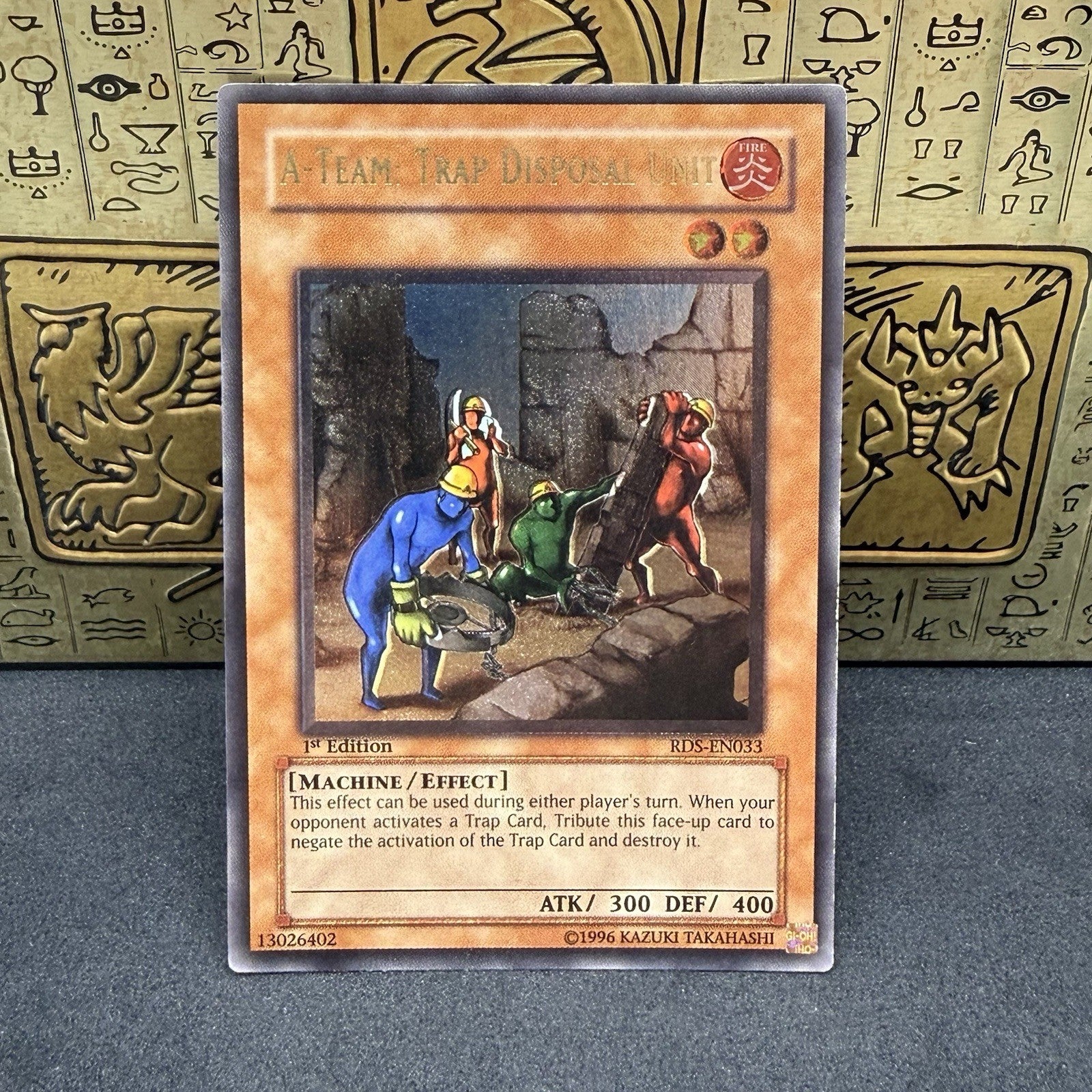 Yugioh A-Team: Trap Disposal Unit RDS-EN033 Ultimate Rare 1st Edition NM