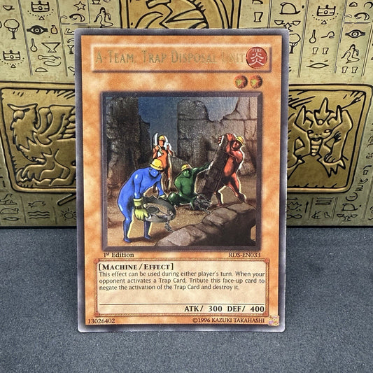 Yugioh A-Team: Trap Disposal Unit RDS-EN033 Ultimate Rare 1st Edition NM