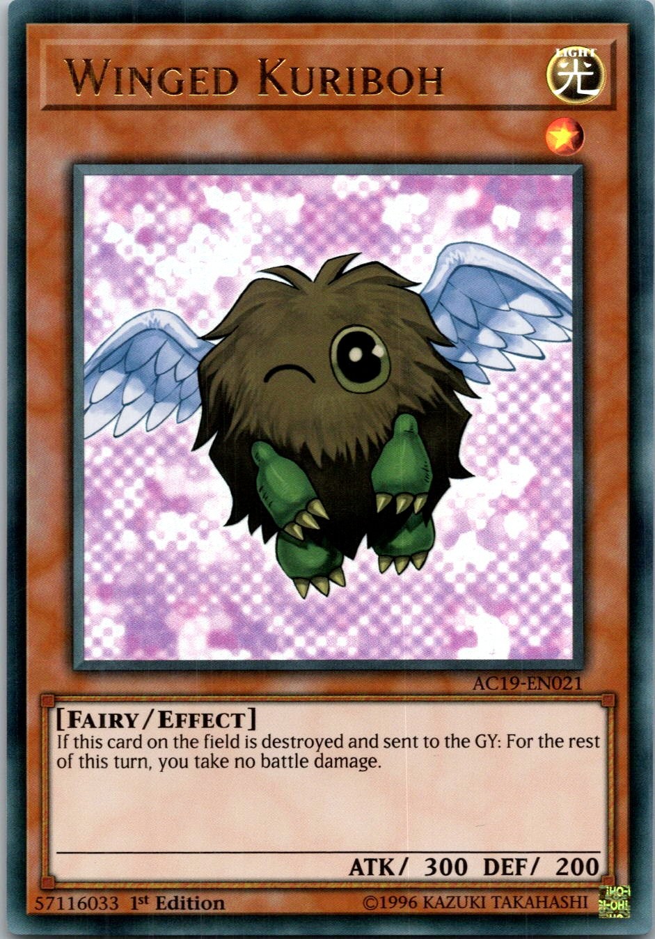 Yugioh Winged Kuriboh AC19-EN021 1st Edition Ultra Rare NM