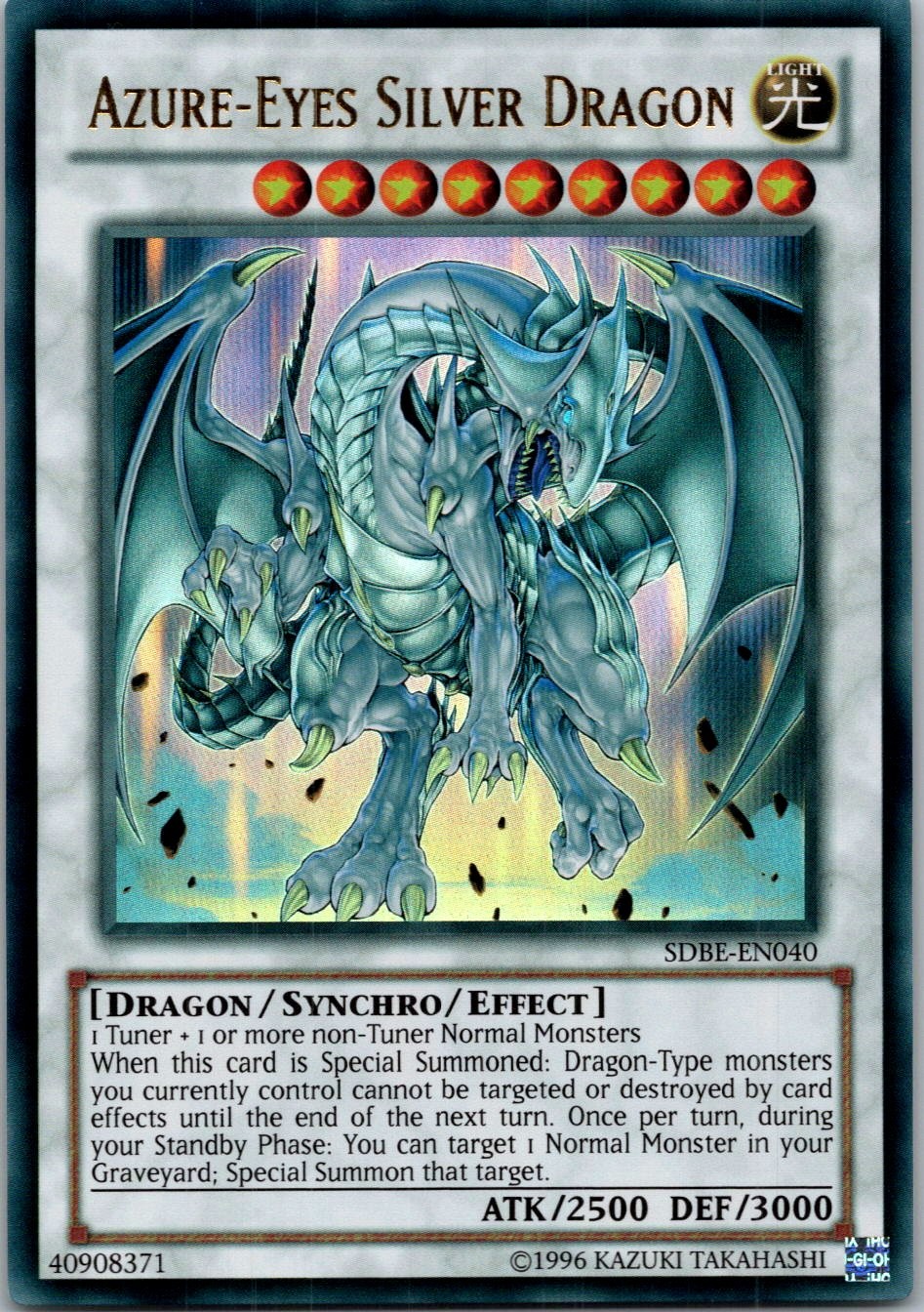 Yugioh Azure-Eyes Silver Dragon SDBE-EN040 Ultra Rare NM