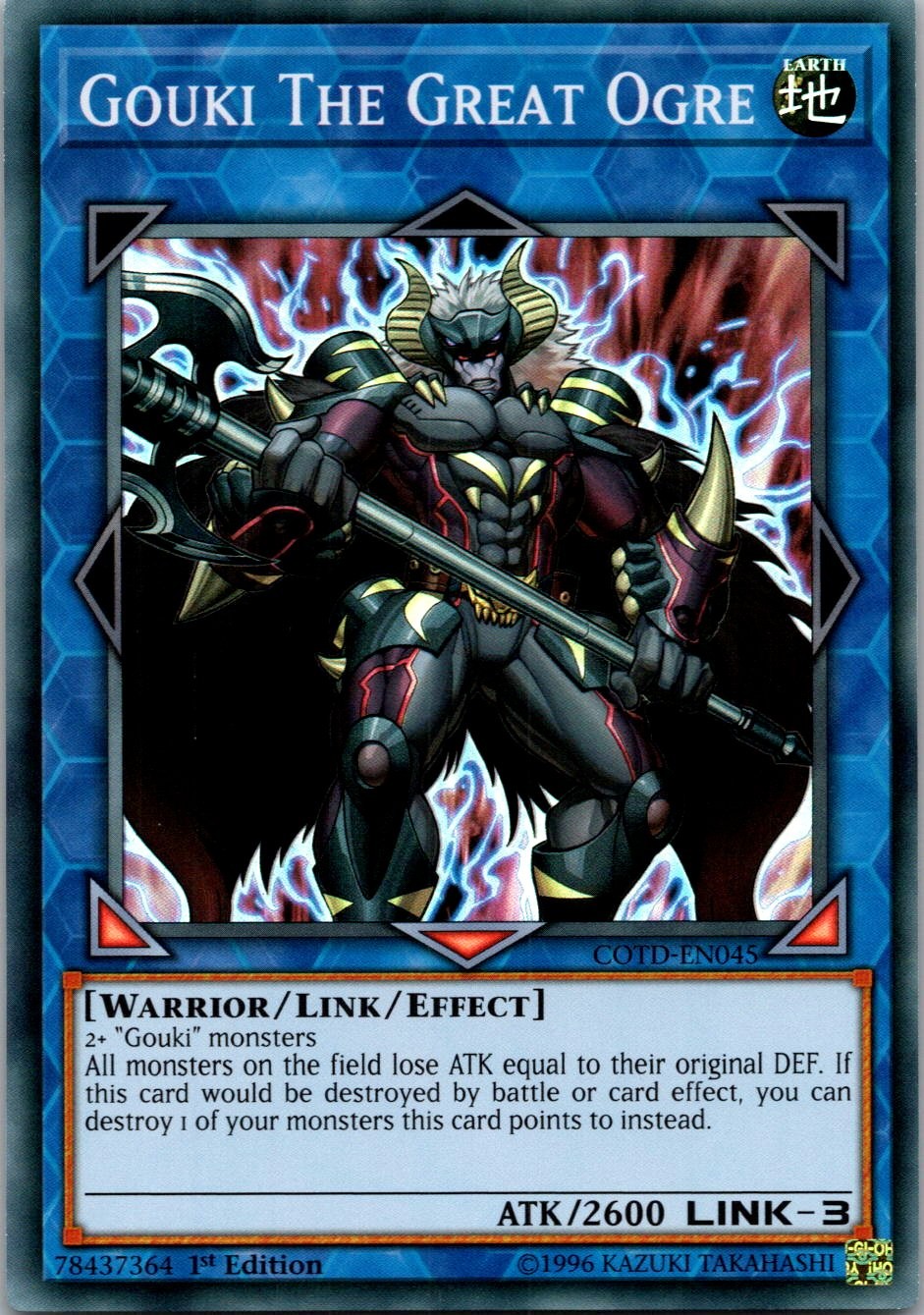 Yugioh Gouki The Great Ogre COTD-EN045 1st Edition Super Rare NM