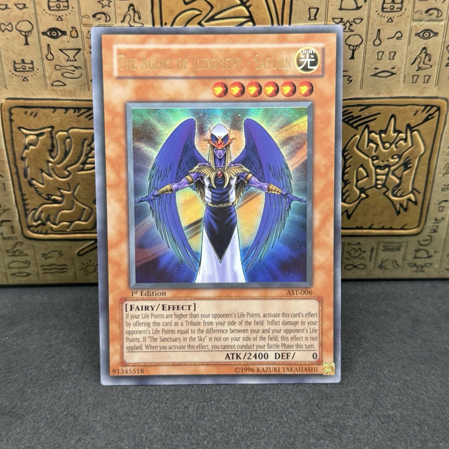 Yugioh The Agent of Judgment - Saturn AST-006 1st Edition Ultra Rare NM