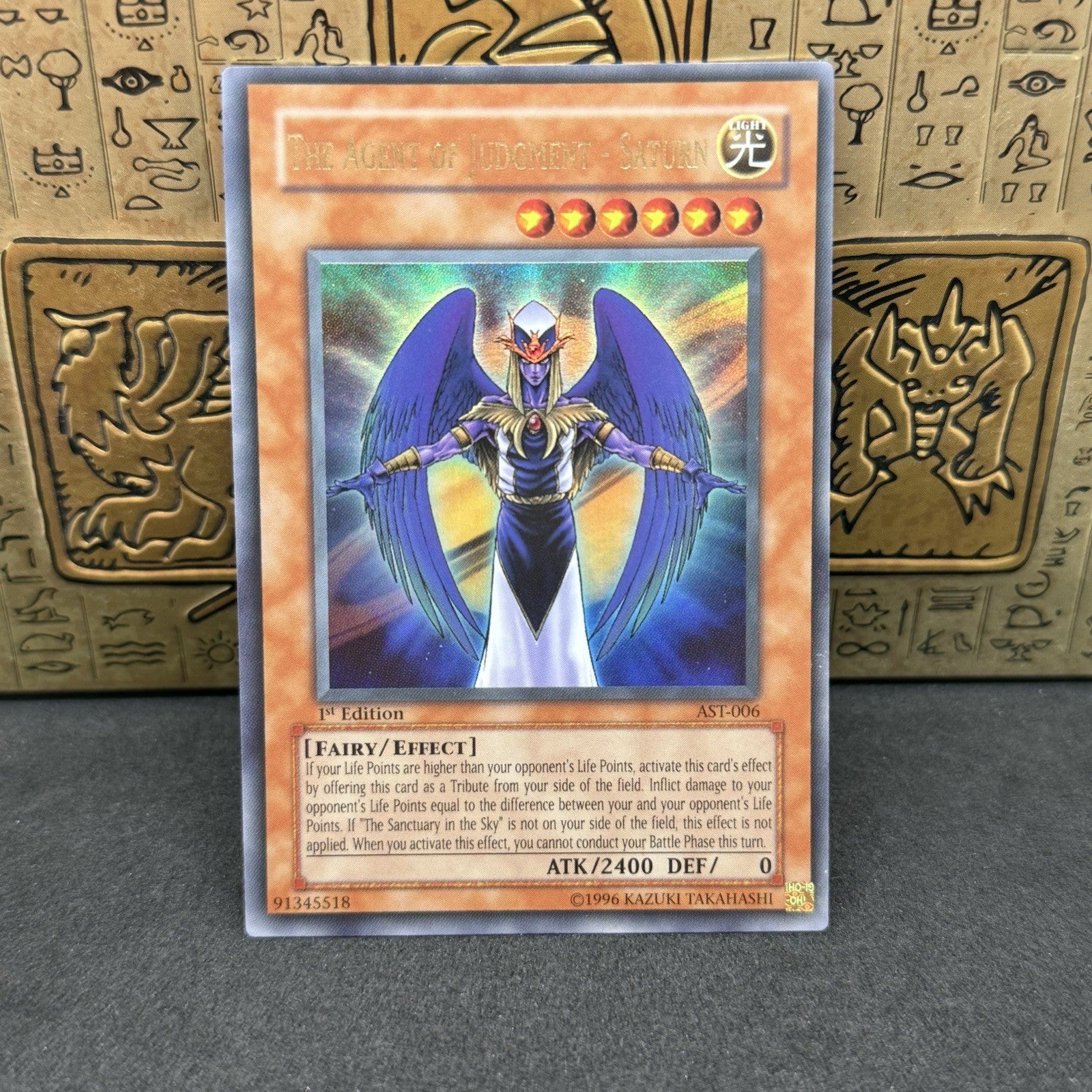 Yugioh The Agent of Judgment - Saturn AST-006 1st Edition Ultra Rare NM