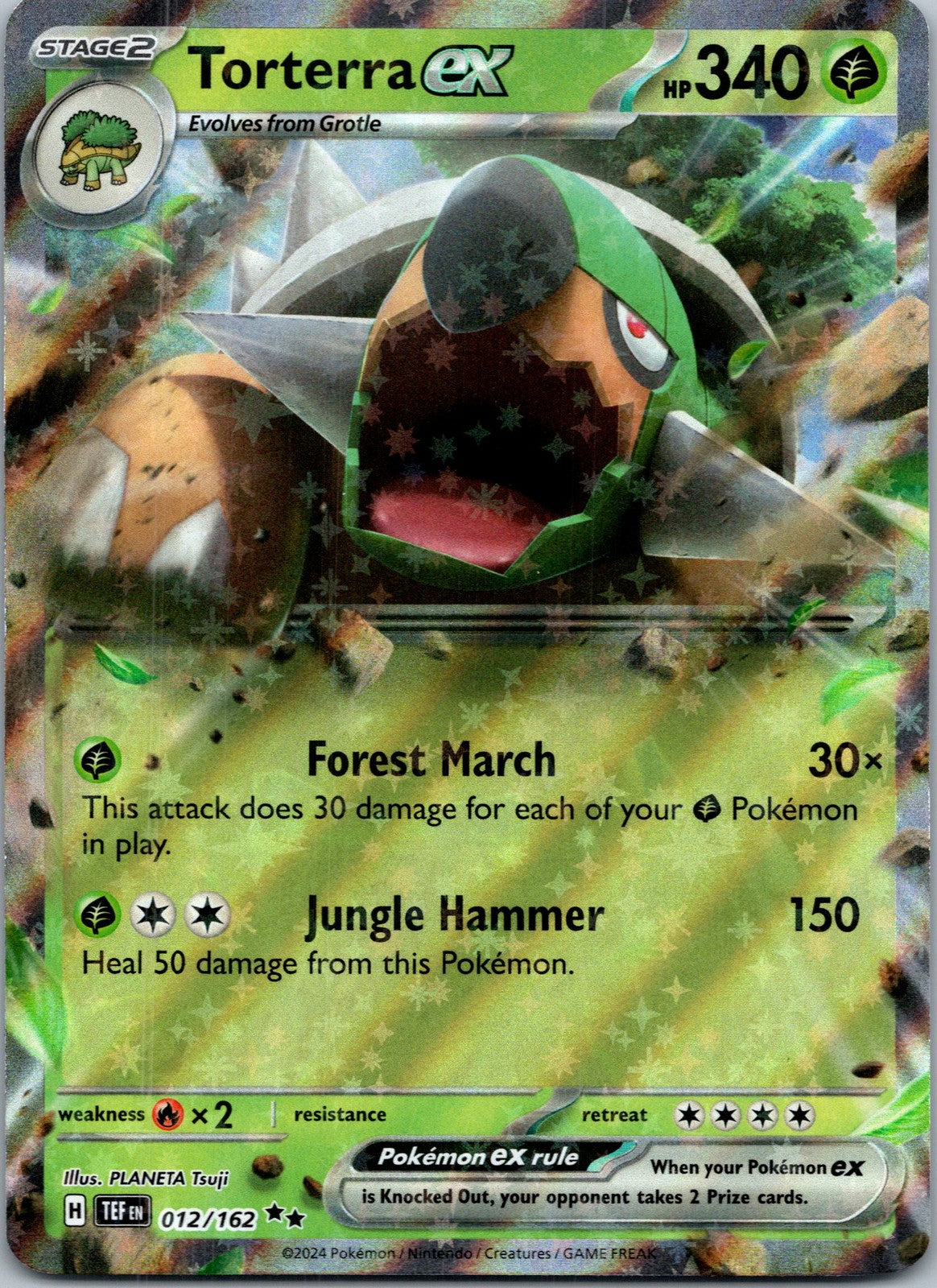 Pokemon Torterra ex 012/162 Double Rare NM