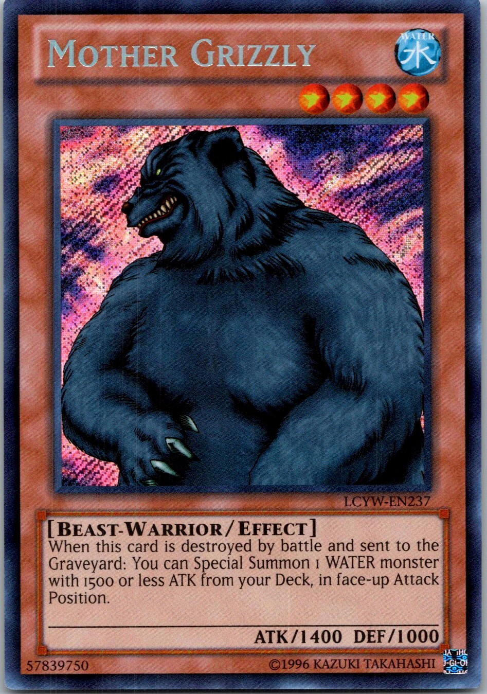 Yugioh Mother Grizzly LCYW-EN237 Secret Rare NM