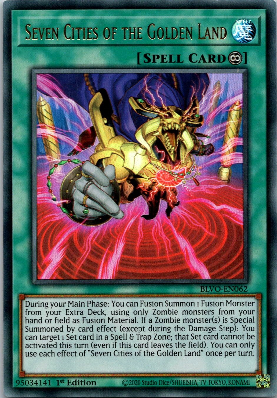Yugioh Seven Cities of the Golden Land BLVO-EN062 1st Edition Ultra Rare NM
