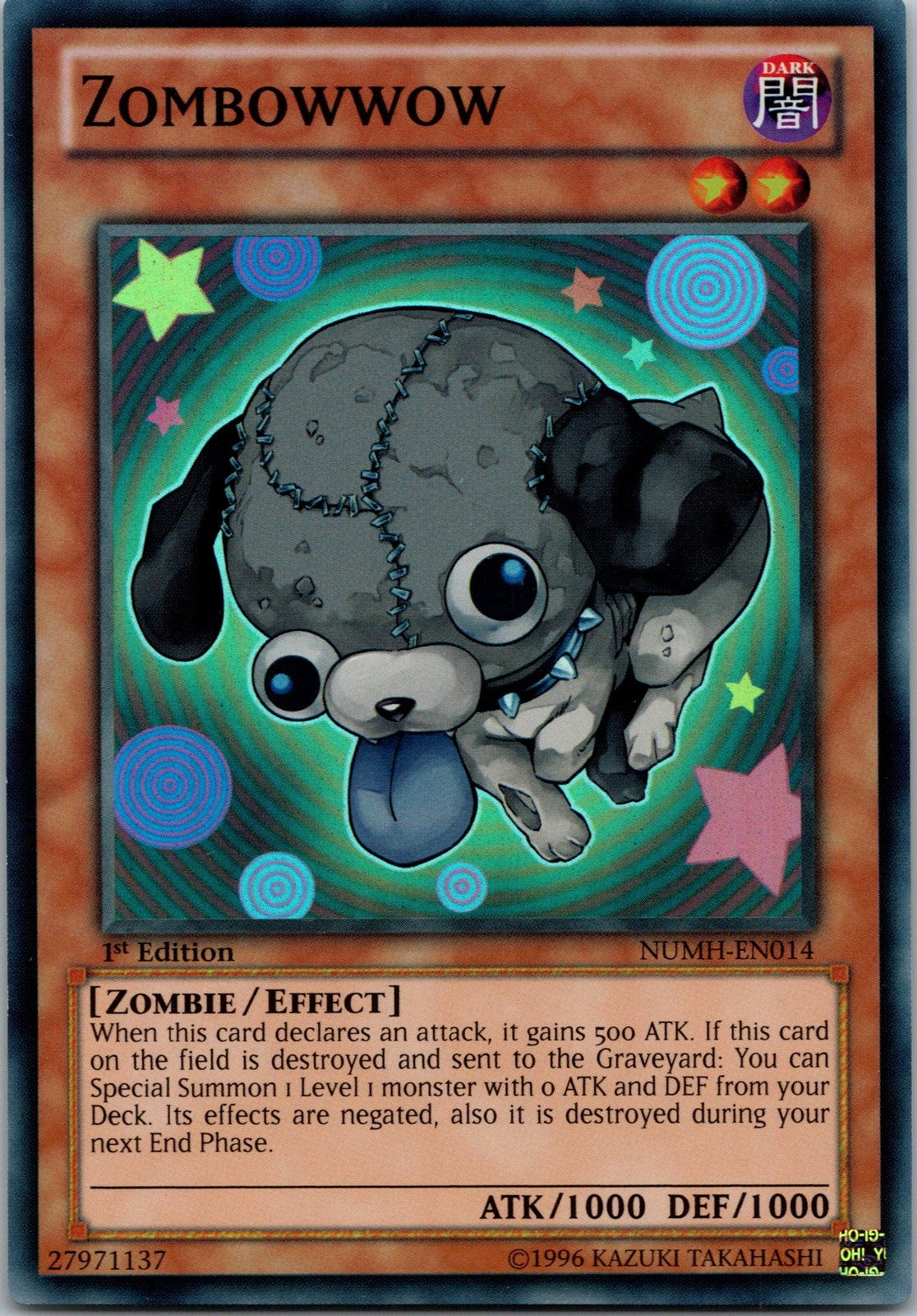 Yugioh Zombowwow NUMH-EN014 1st Edition Super Rare NM