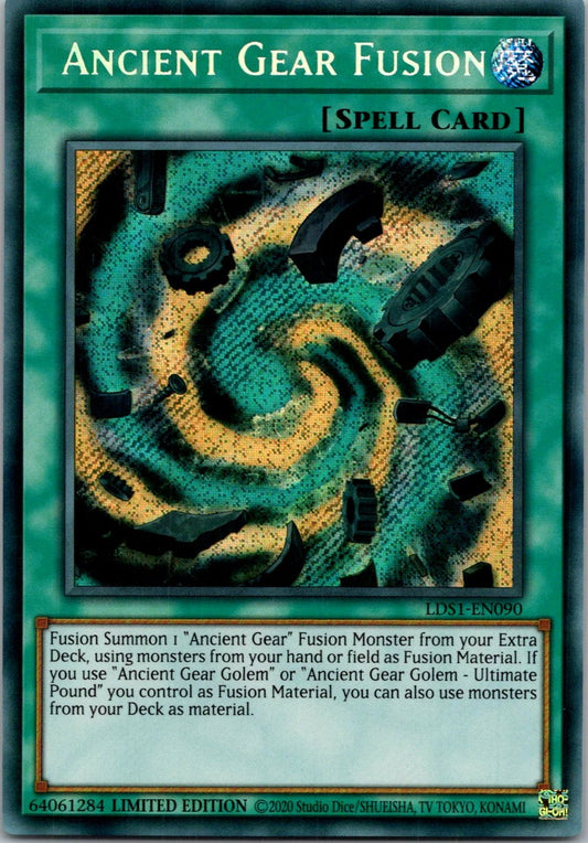 Yugioh Ancient Gear Fusion LDS1-EN090 Limited Edition Secret Rare NM