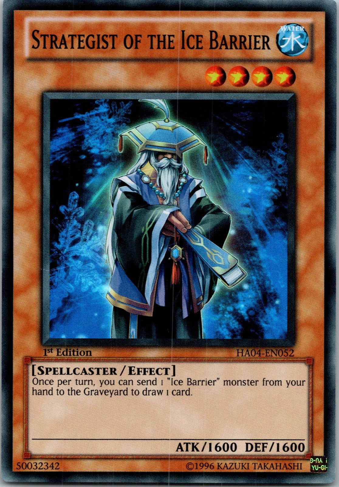 Yugioh Strategist of the Ice Barrier HA04-EN052 1st Edition Super Rare NM