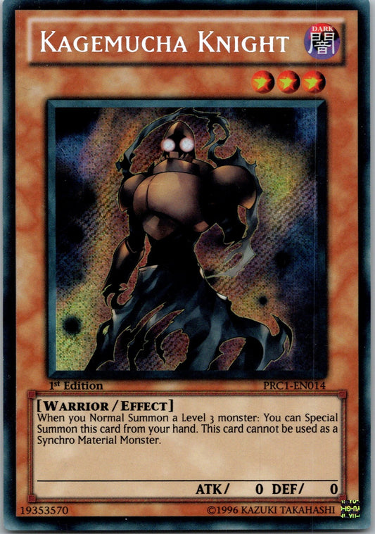 Yugioh Kagemucha Knight PRC1-EN014 1st Edition Secret Rare NM