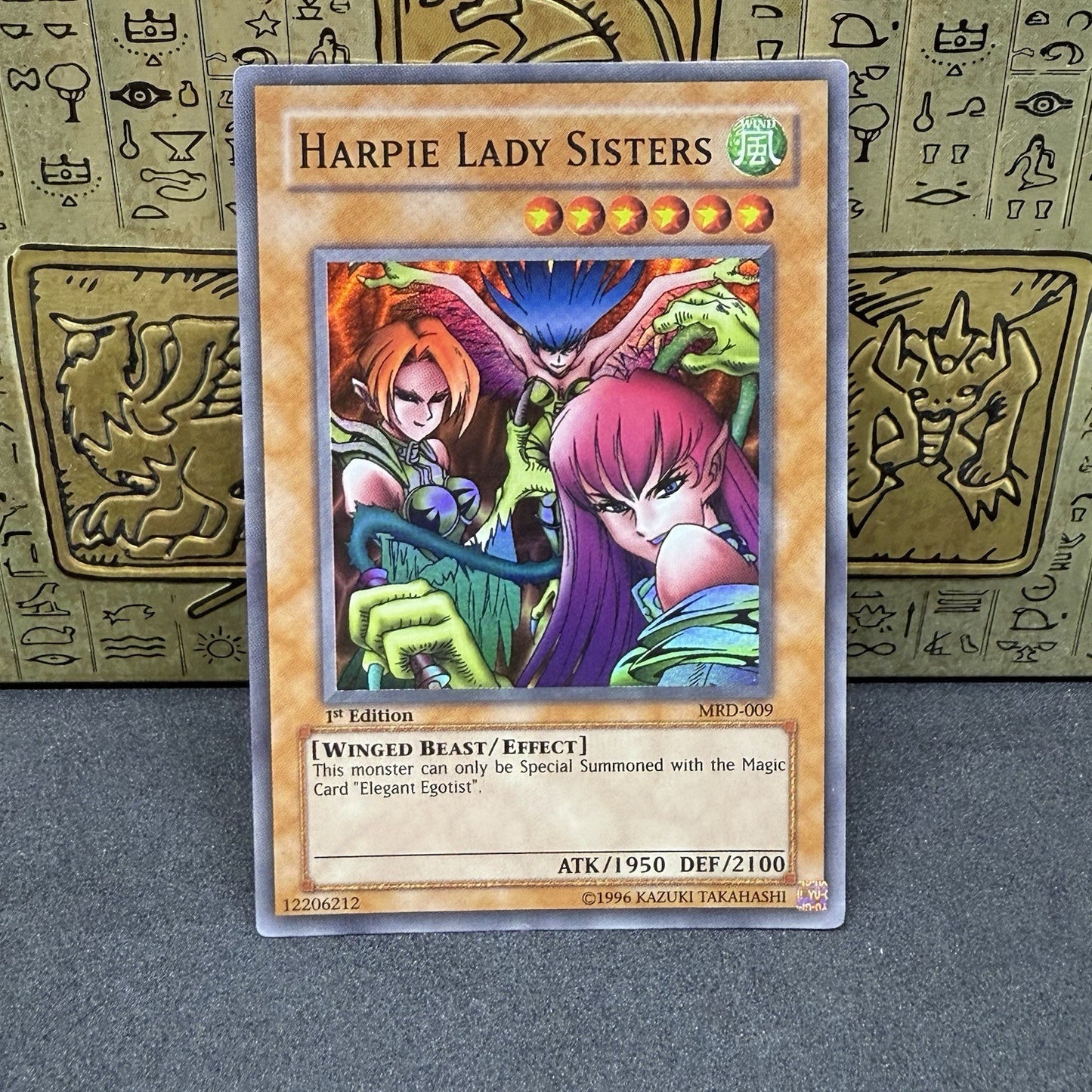 Yugioh Harpie Lady Sisters MRD-009 Super Rare 1st Edition MP