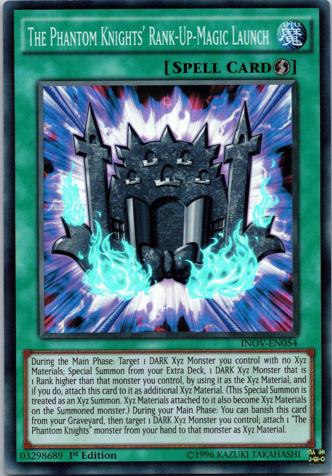 Yugioh The Phantom Knights' Rank-Up-Magic Launch INOV-EN054 1st Edition Super Ra