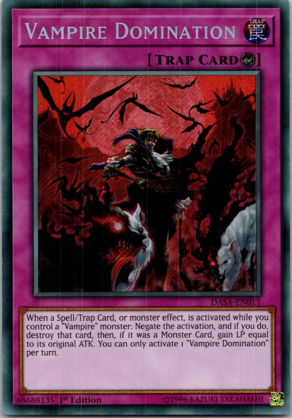 Yugioh Vampire Domination DASA-EN011 1st Edition Secret Rare NM