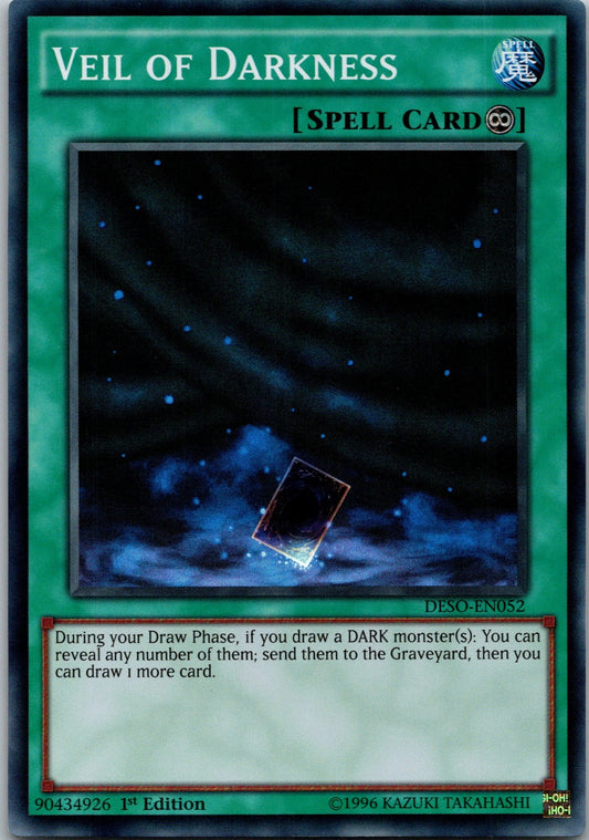 Yugioh Veil of Darkness DESO-EN052 1st Edition Super Rare NM