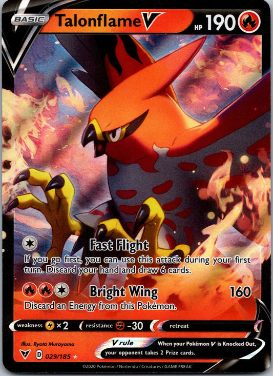 Pokemon Talonflame V 029/185 Ultra Rare NM