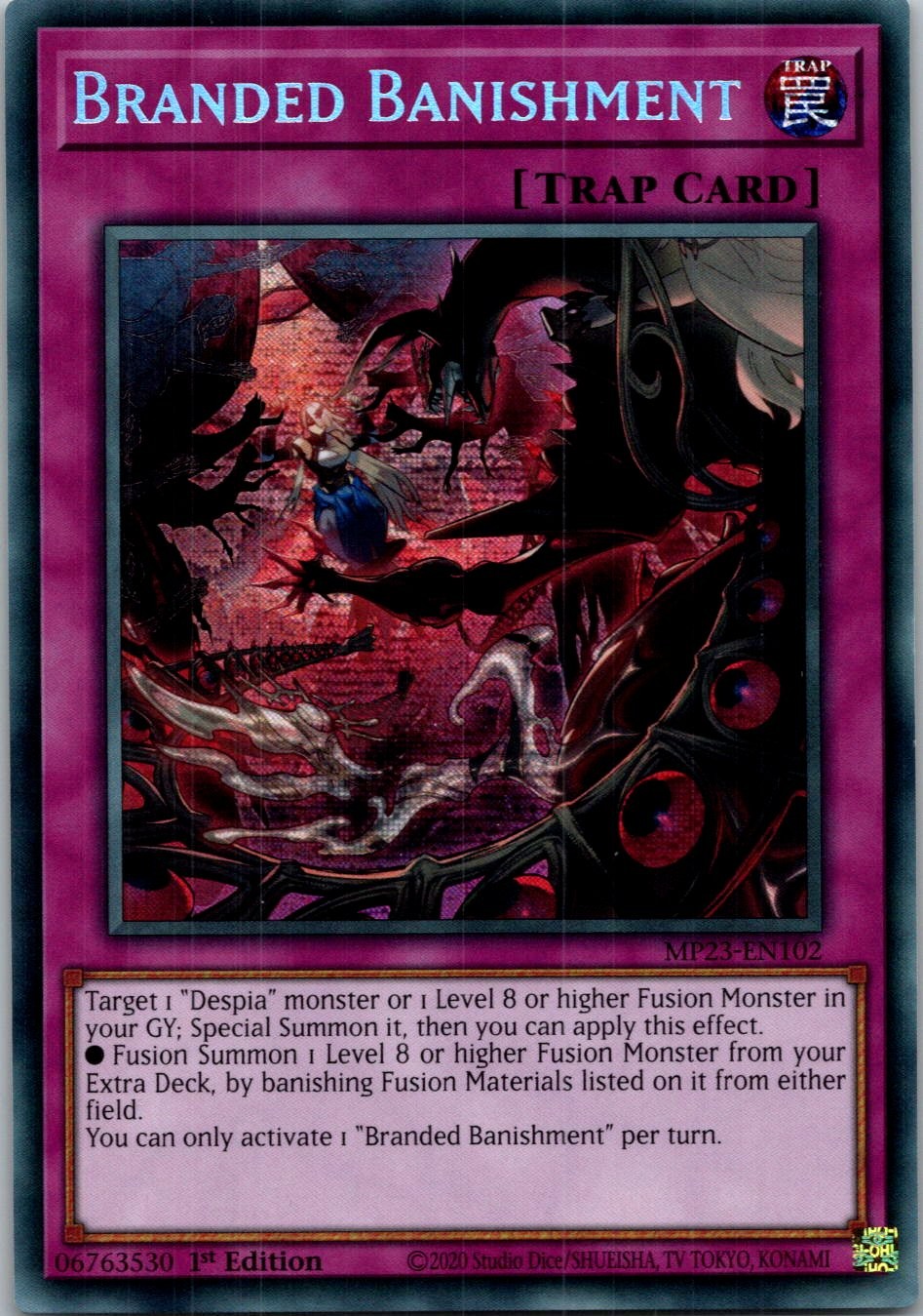 Yugioh Branded Banishment MP23-EN102 1st Edition Prismatic Secret Rare NM