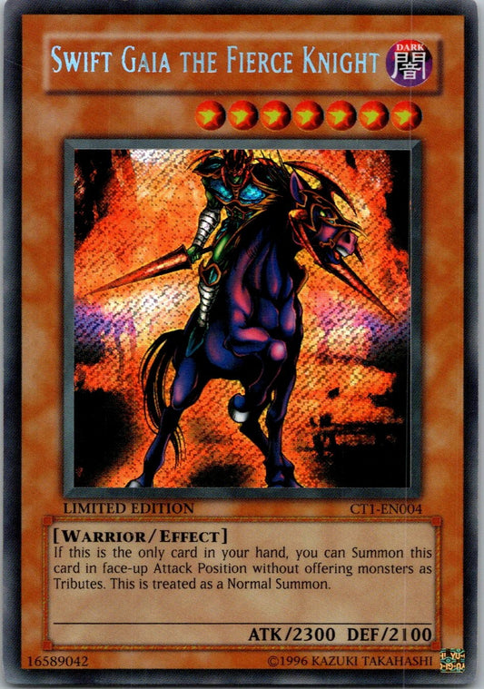 Yugioh Swift Gaia the Fierce Knight CT1-EN004 Limited Edition Secret Rare NM