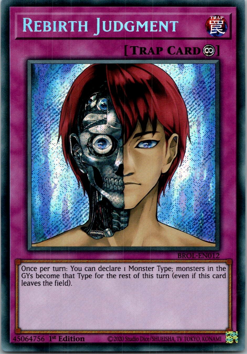 Yugioh Rebirth Judgment BROL-EN012 1st Edition Secret Rare NM