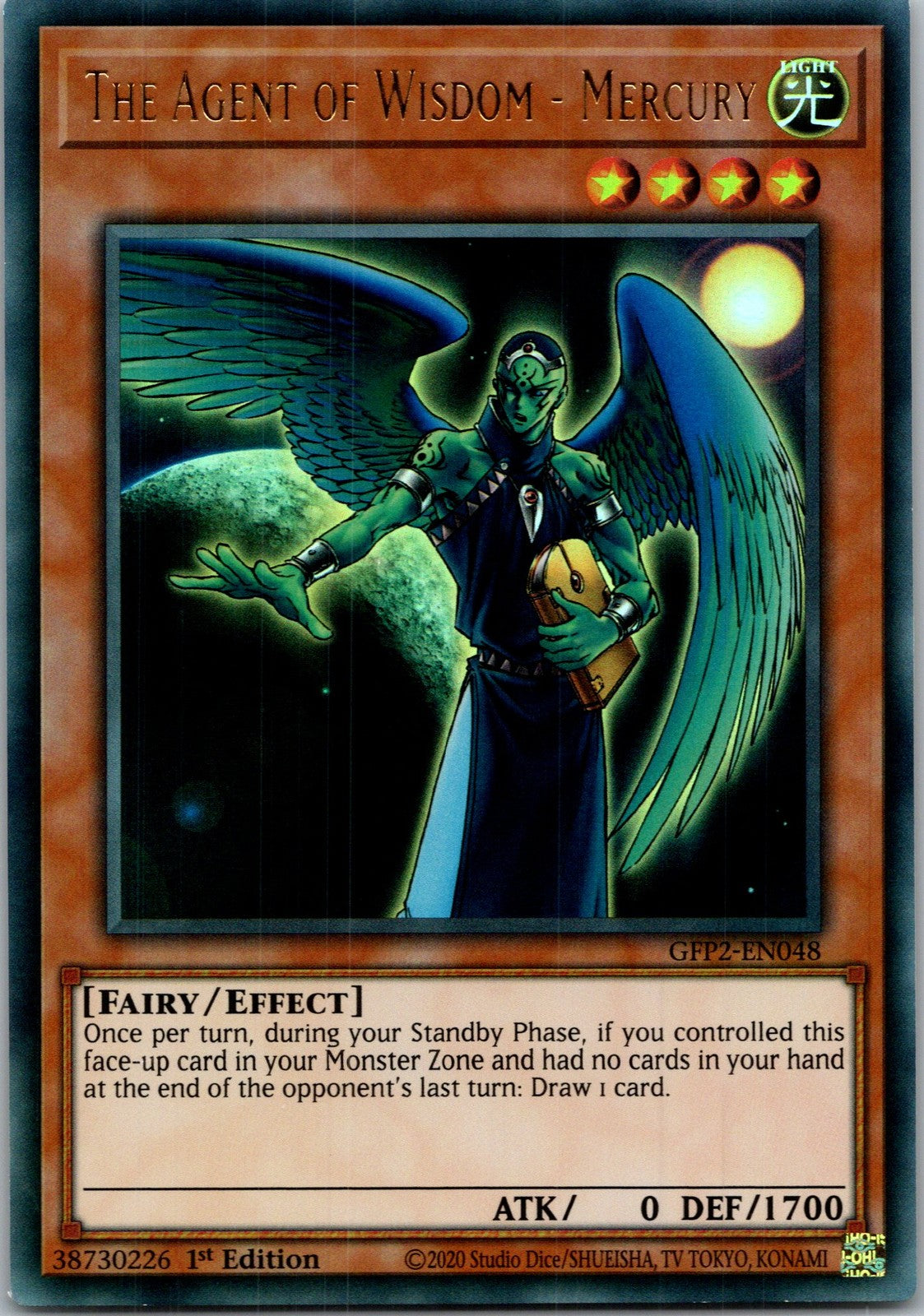 Yugioh The Agent of Wisdom - Mercury GFP2-EN048 1st Edition Ultra Rare NM