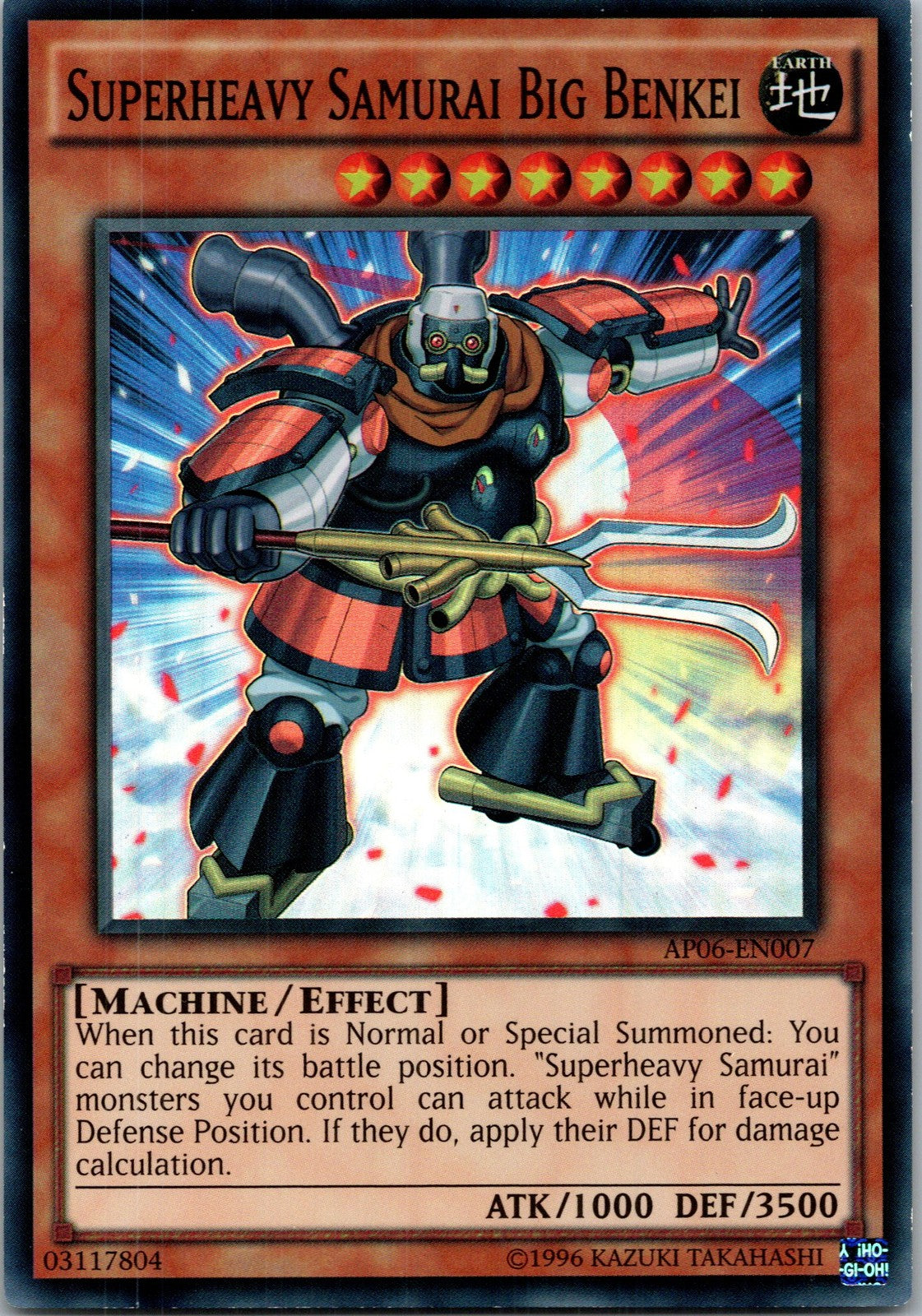 Yugioh Superheavy Samurai Big Benkei AP06-EN007 Super Rare NM