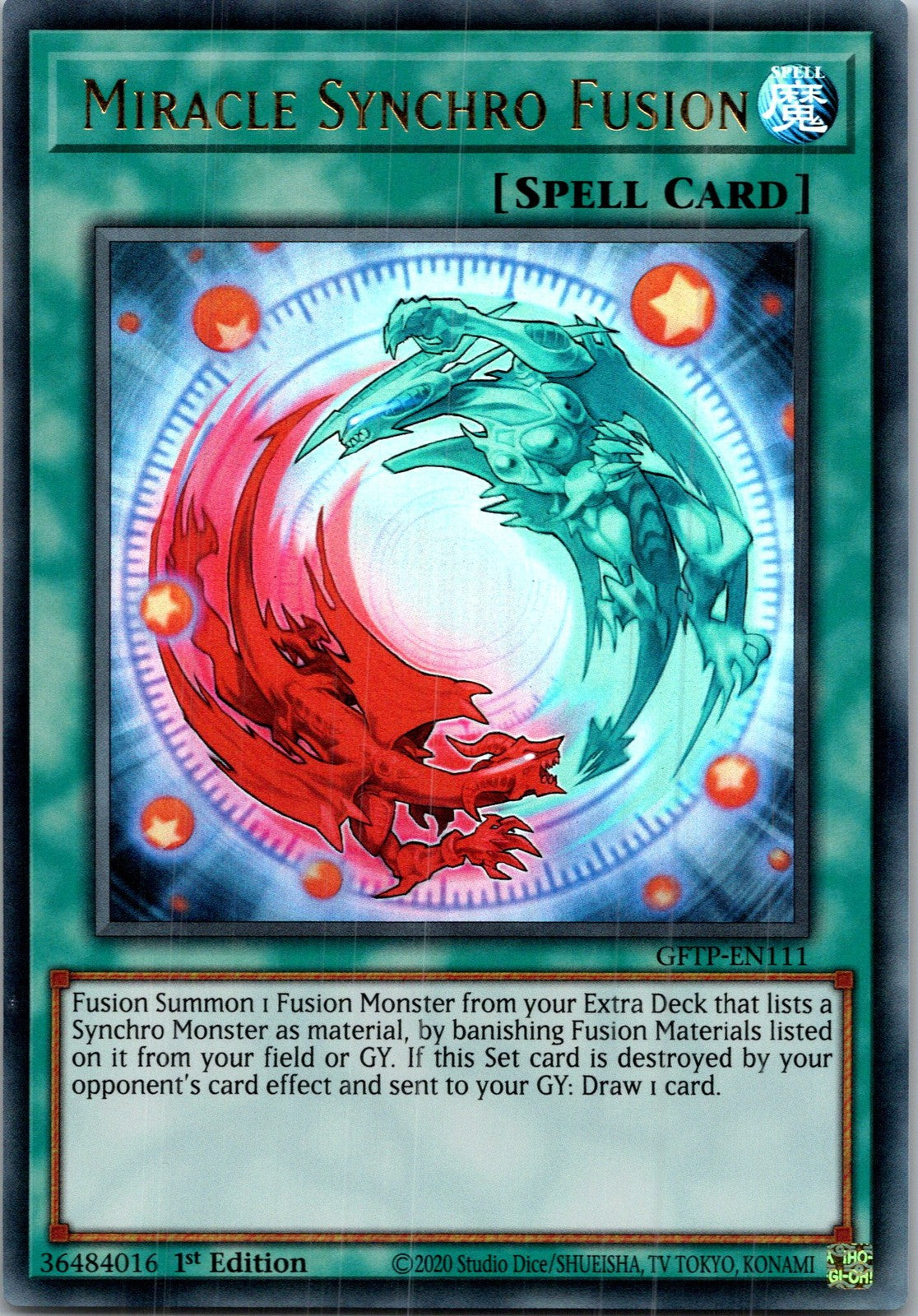 Yugioh Miracle Synchro Fusion GFTP-EN111 1st Edition Ultra Rare NM