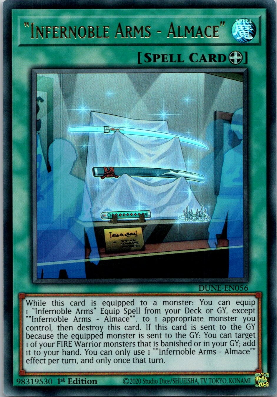 Yugioh "Infernoble Arms - Almace" DUNE-EN056 1st Edition Ultra Rare NM