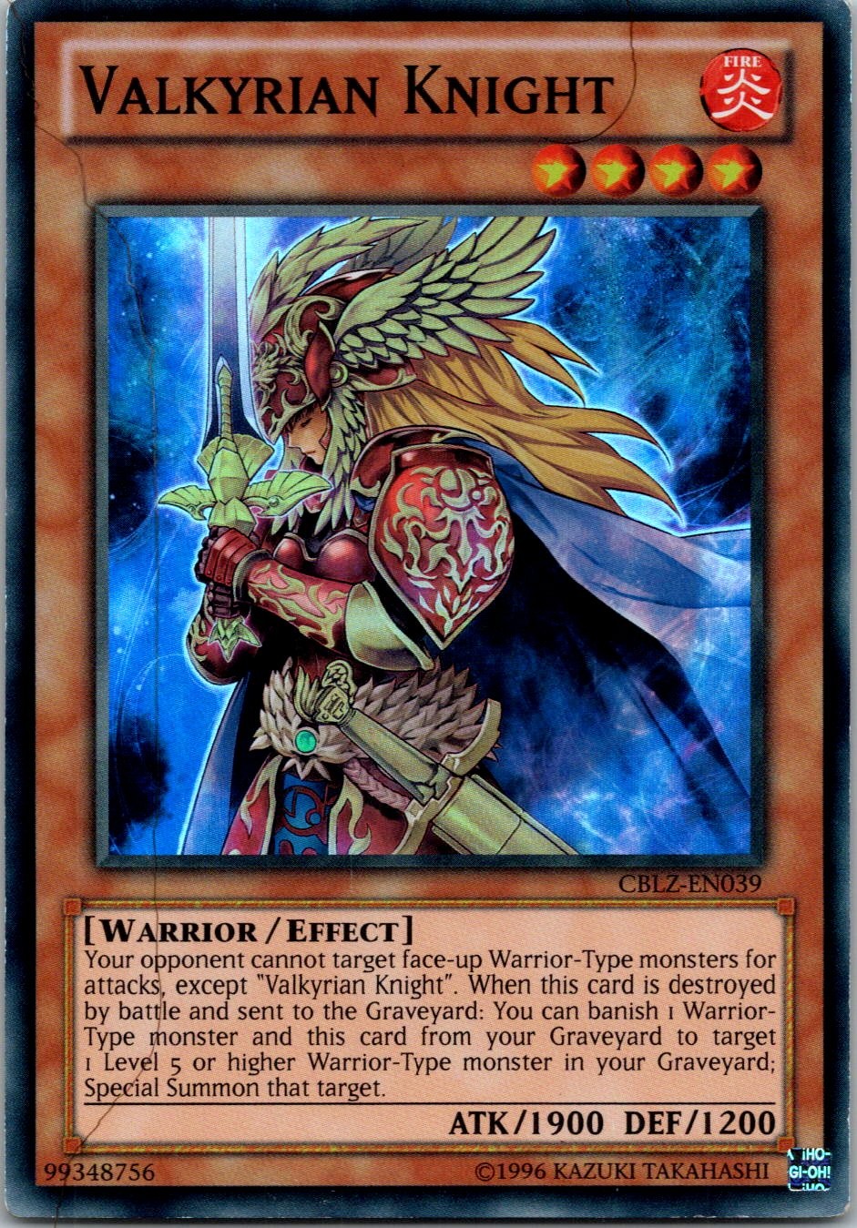 Yugioh Valkyrian Knight CBLZ-EN039 Super Rare NM
