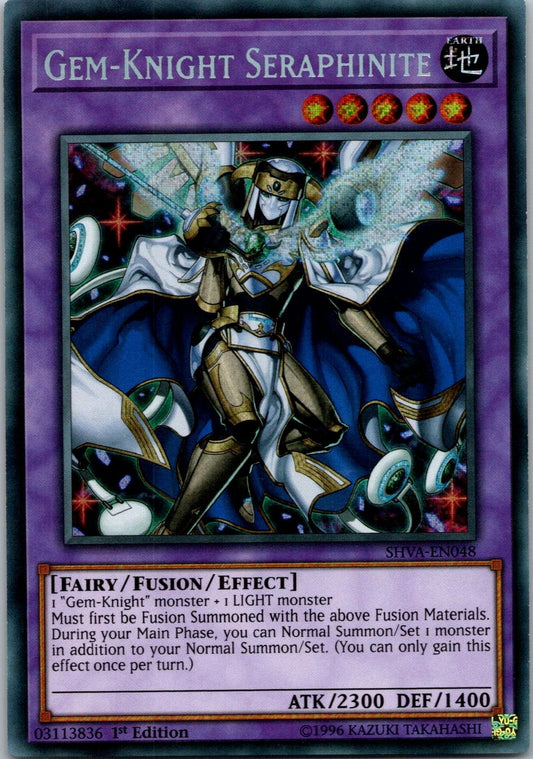 Yugioh Gem-Knight Seraphinite SHVA-EN048 1st Edition Secret Rare NM