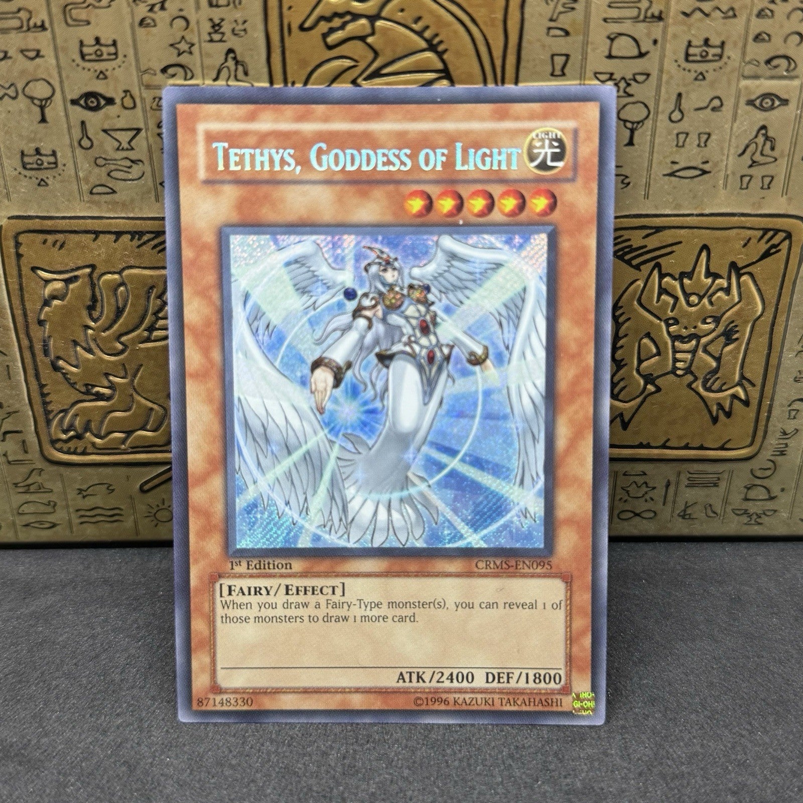 Yugioh Tethys, Goddess of Light CRMS-EN095 Secret Rare 1st Edition NM
